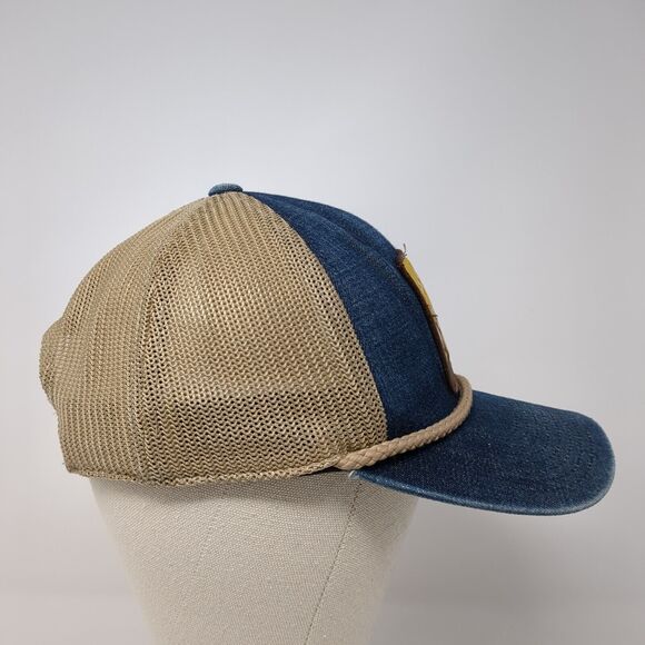 Ariat Patch Snapback Rope Trucker Hat Multi One Size Mesh Back Denim - Picture 4 of 9